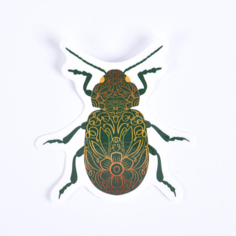 Green Beetle Sticker