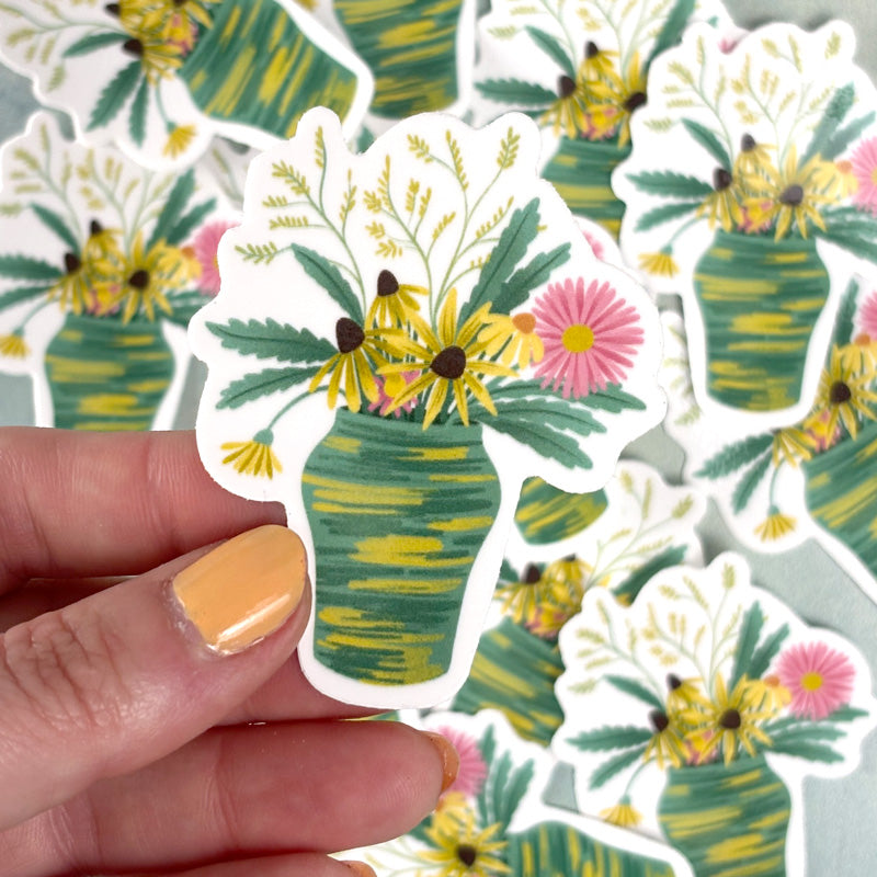 Green Bouquet Sticker