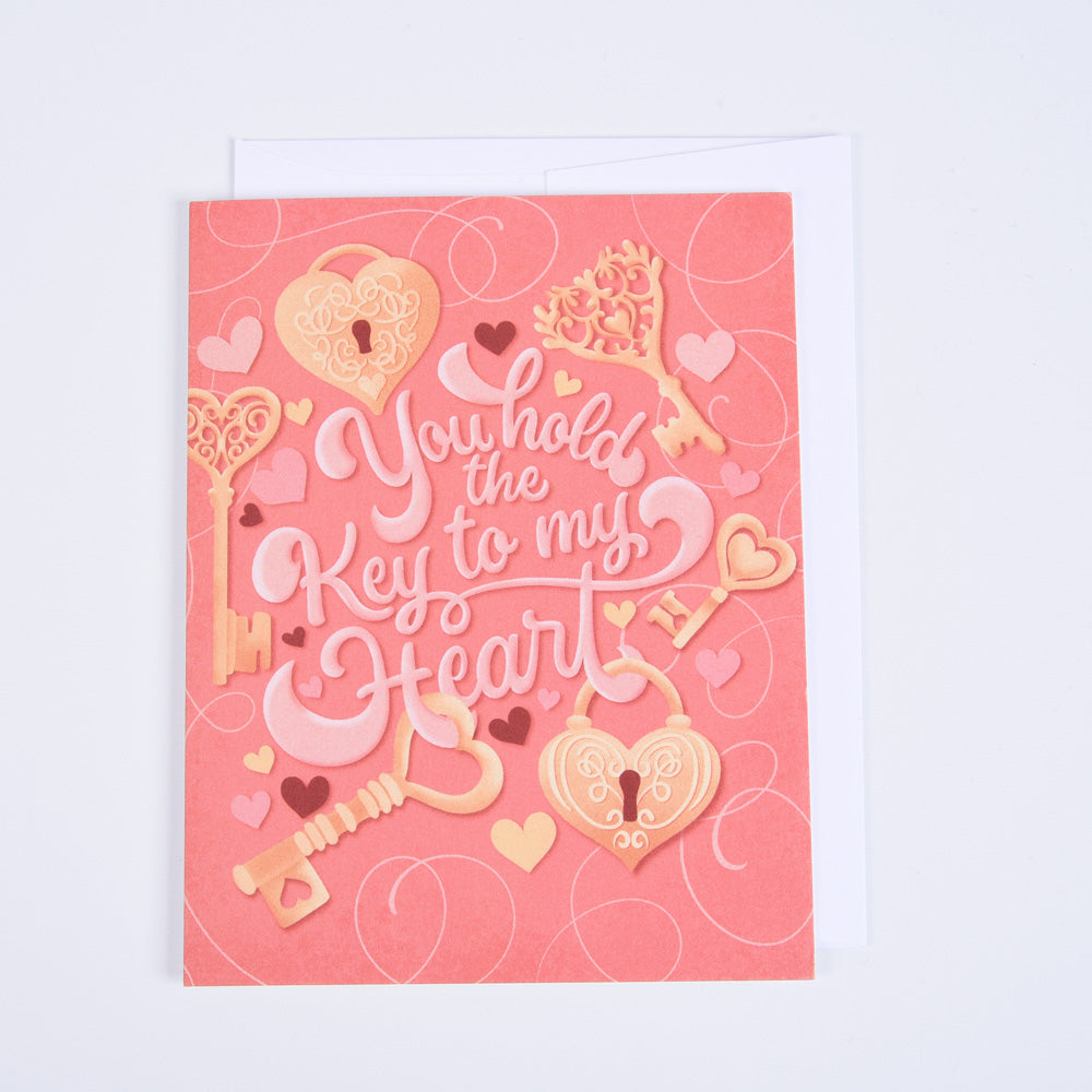 Key to My Heart Valentine's Day Greeting Card