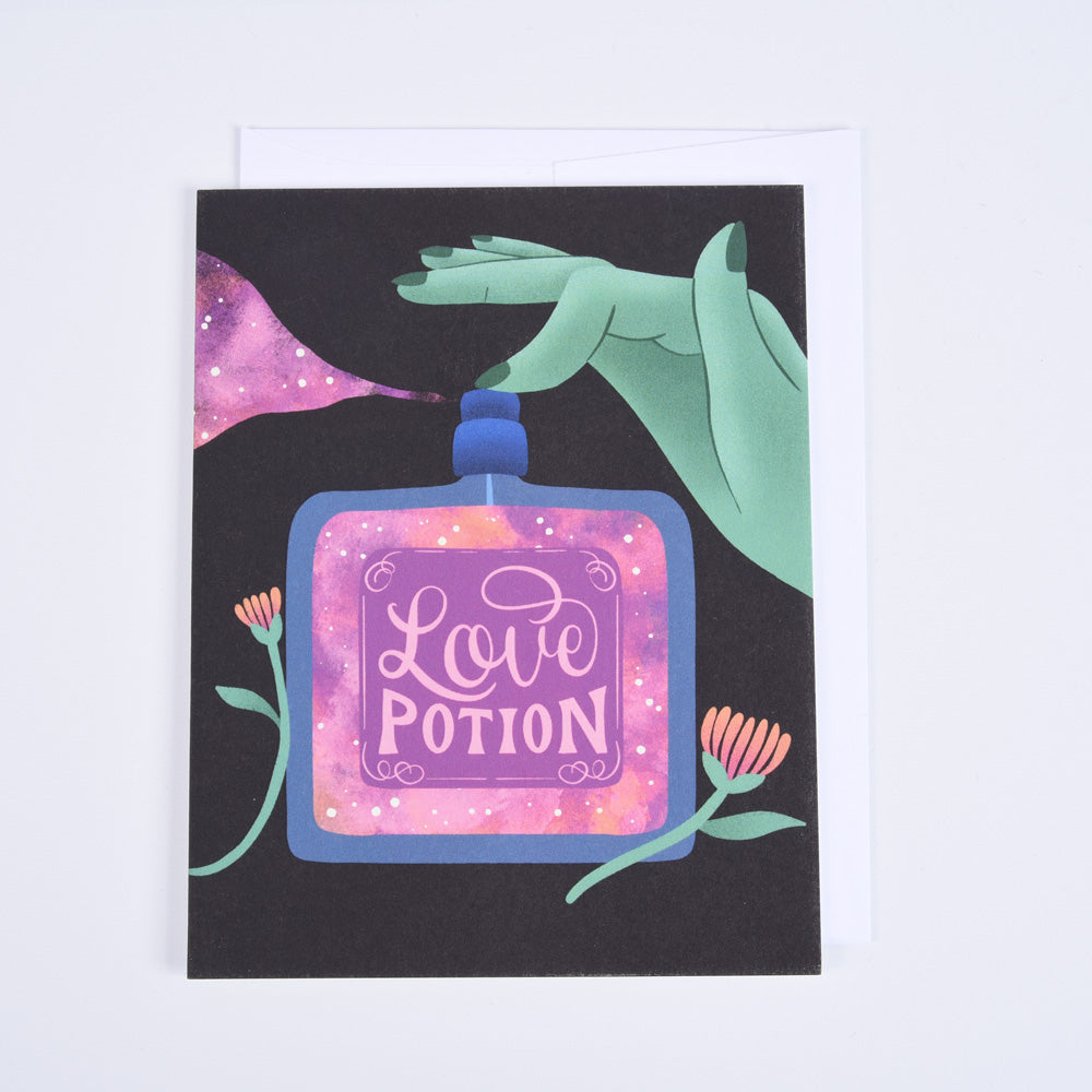 Love Potion Halloween Greeting Card