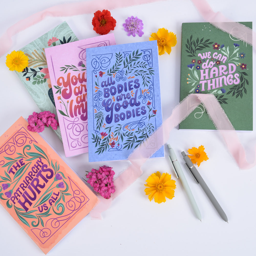 We Can Do Hard Things Flat Lay Notebook