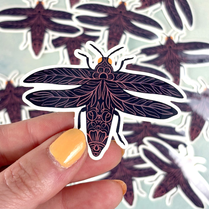 Open Winged Beetle Sticker