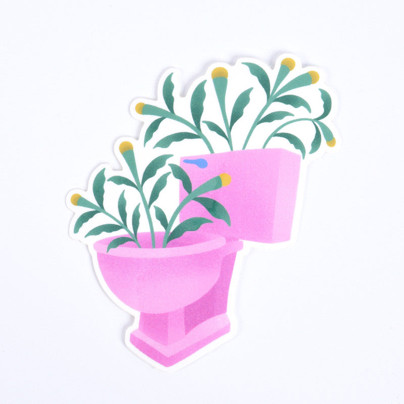 Pink Flower Toilet