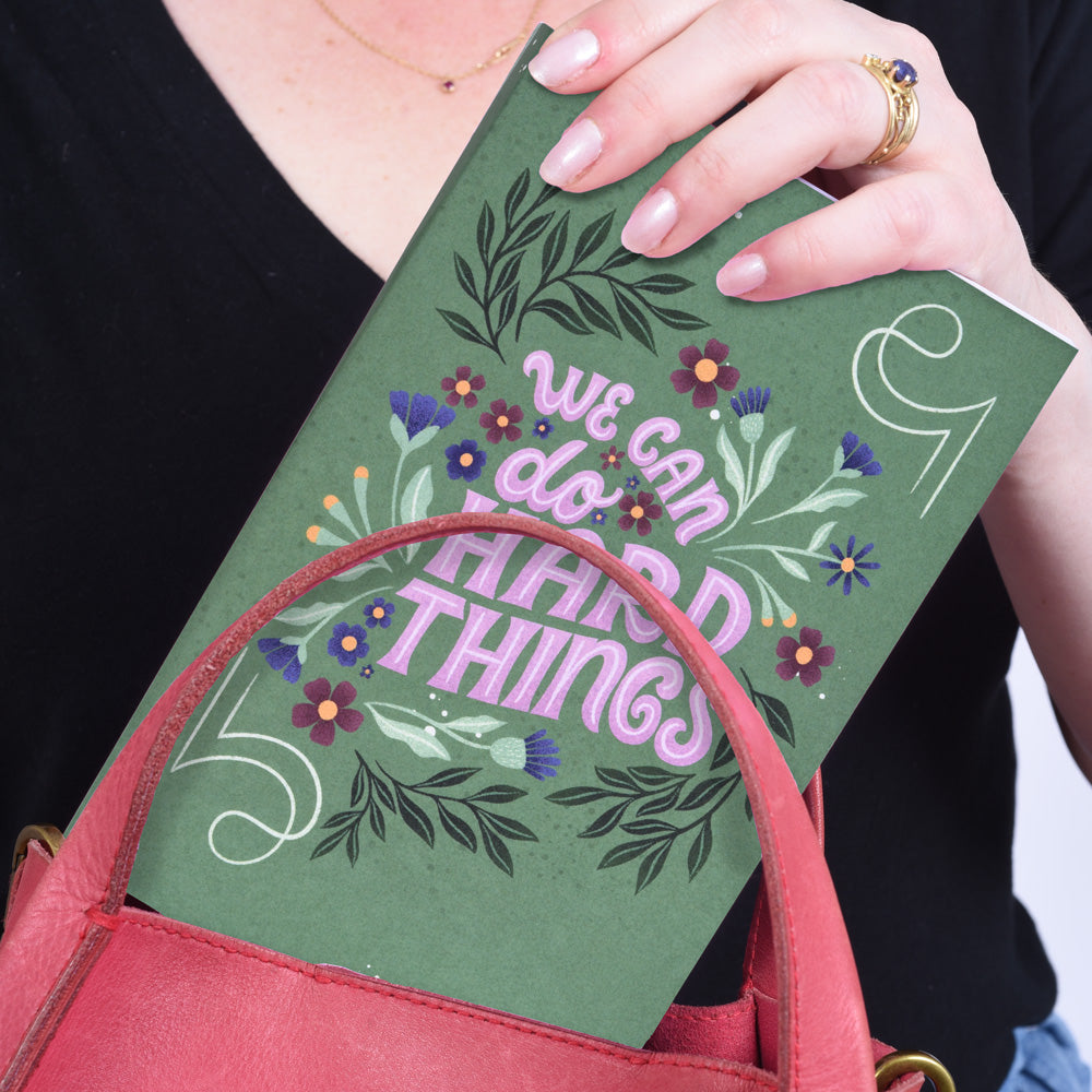 We Can Do Hard Things Flat Lay Notebook