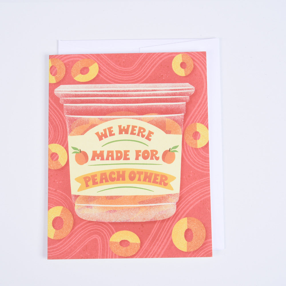 We Were Made for Peach Other Valentine's Day Greeting Card